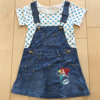 ディズニー(Disney)のStompStamp☆重ね着風Tシャツワンピ☆110☆アリエル☆リトルマーメイド(ワンピース)