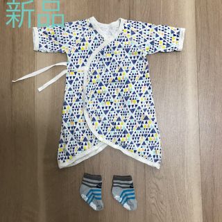 ベベ(BeBe)の新品 べべ 男の子長肌着＆靴下セット 60(肌着/下着)