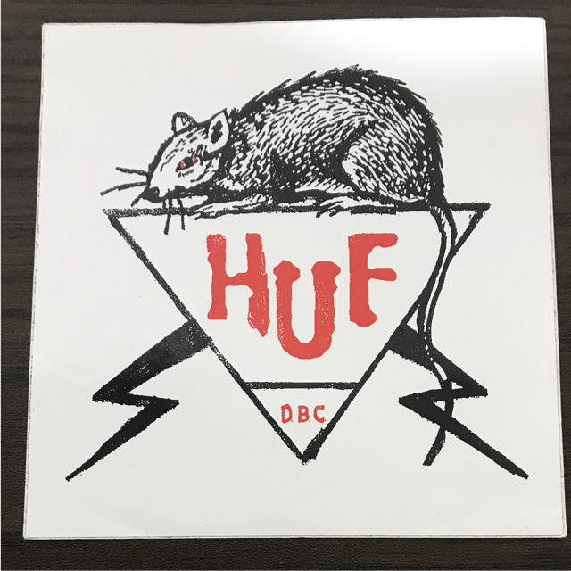 HUF(ハフ)の【縦10cm横10cm】HUFレアステッカー 自動車/バイクのバイク(ステッカー)の商品写真