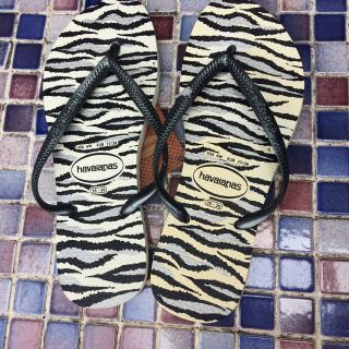 ハワイアナス(havaianas)の 62A 新品 アウトレット ハワイアナス ビーチサンダル スリム アニマル(ビーチサンダル)