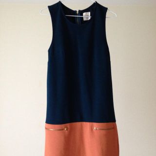 ザラ(ZARA)のZARA バイカラーワンピース(ミニワンピース)