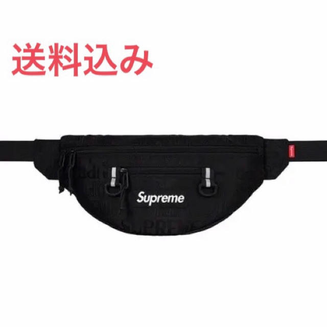 新品 19SS Supreme Waist Bag Shoulder ブラックウエストポーチ