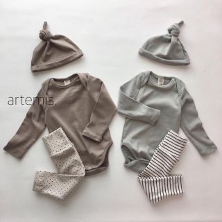 babyセット/** サイズ60~80 ベビー ロンパース とんがり帽 レギンス(ロンパース)