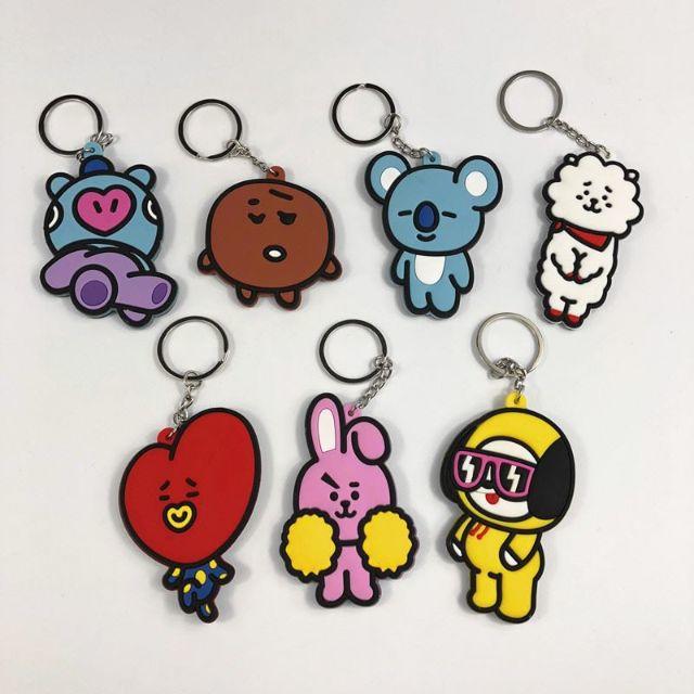 【期間限定!!】BT21全種類ラバーストラップキーホルダー エンタメ/ホビーのタレントグッズ(ミュージシャン)の商品写真