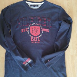 トミーヒルフィガー(TOMMY HILFIGER)のロンT TommyHilfigerサイズSネイビー(Tシャツ/カットソー(七分/長袖))