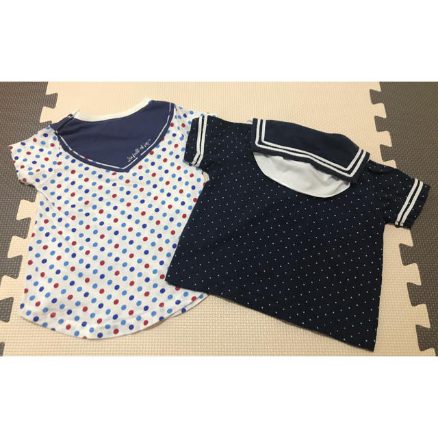 マリン風  Tシャツ  サイズ 90 キッズ/ベビー/マタニティのキッズ服女の子用(90cm~)(Tシャツ/カットソー)の商品写真