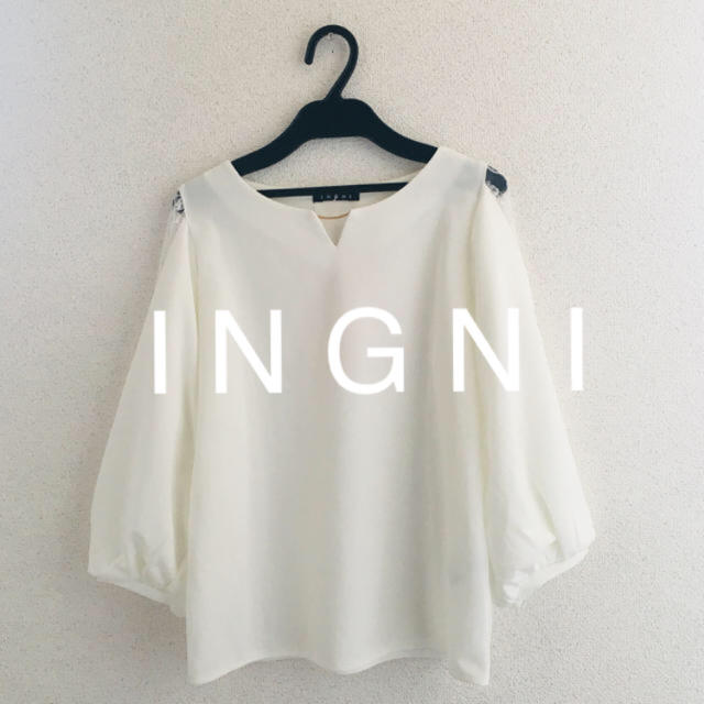 INGNI(イング)の2019最新★イング(INGNI) ピン付袖割れレース トップス7分袖 レディースのトップス(カットソー(長袖/七分))の商品写真