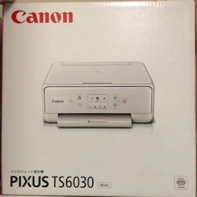 看護Canon - 新品未開封 CANON TS6030 ホワイト本体の通販 by