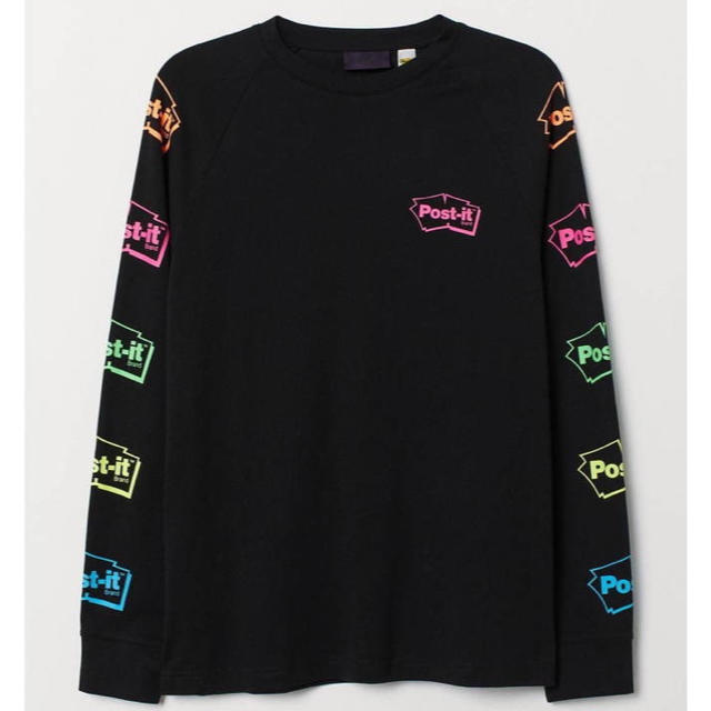 H&M(エイチアンドエム)のH&M post it ロンT Sサイズ メンズのトップス(Tシャツ/カットソー(七分/長袖))の商品写真