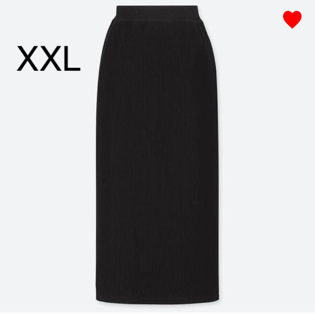 UNIQLO(ユニクロ)のリブ タイトロングスカート BLACK   XXL レディースのスカート(ロングスカート)の商品写真