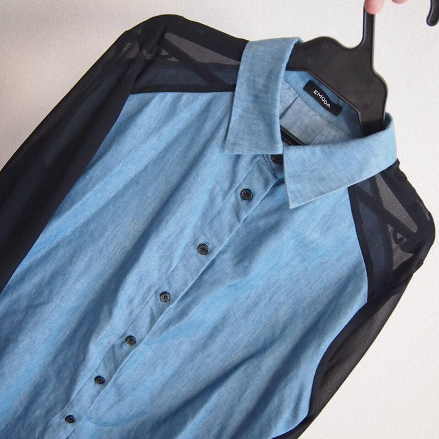 EMODA(エモダ)のEMODA シャツ ブルー レース レディースのトップス(シャツ/ブラウス(長袖/七分))の商品写真