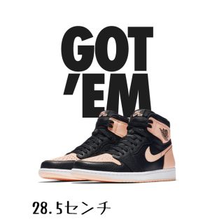 ナイキ(NIKE)のナイキ エアジョーダン1  ブラック ピンク(スニーカー)