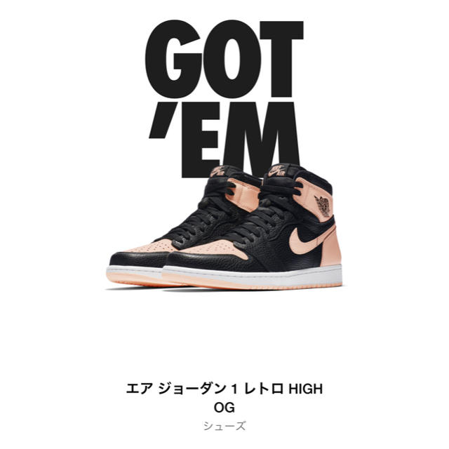 NIKE(ナイキ)のair jordan 1 HIGH 30cm PINK メンズの靴/シューズ(スニーカー)の商品写真