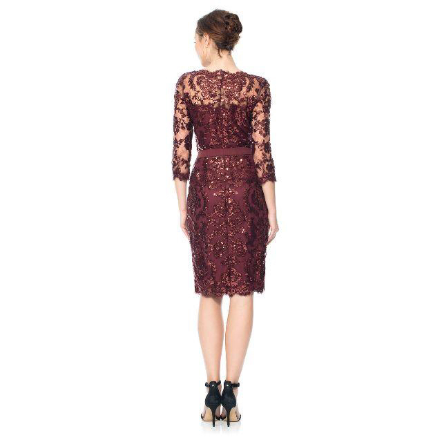 TADASHI SHOJI(タダシショウジ)の新品 6 Tadashi Shoji　膝丈ワンピース ドレス　総レース レディースのワンピース(ひざ丈ワンピース)の商品写真