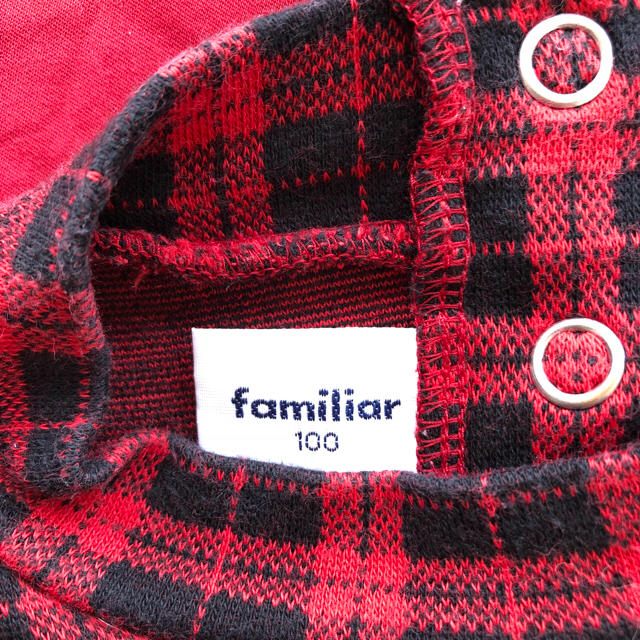 familiar(ファミリア)の売り切れたした。familiarワンピース100サイズ キッズ/ベビー/マタニティのキッズ服女の子用(90cm~)(ワンピース)の商品写真