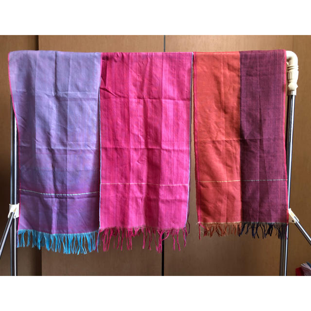 スカーフ 3枚組  ＠カンボジア レディースのファッション小物(バンダナ/スカーフ)の商品写真