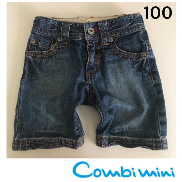 Combi mini(コンビミニ)のコンビミニ デニムハーフパンツ 100㎝ キッズ/ベビー/マタニティのキッズ服男の子用(90cm~)(パンツ/スパッツ)の商品写真