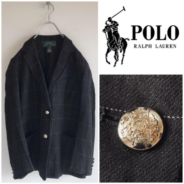 Ralph Lauren - 高級 USA製 ラルフローレン リネン 銀釦ブレザー 10 麻 春夏素材の通販 by Rinnel's shop