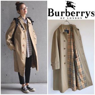 バーバリー(BURBERRY)のオールドバーバリー 裏ノバチェック バルマカーンコート オーバーサイズ(スプリングコート)