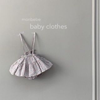 monbebe  花柄サスペンダーブルマ 韓国子ども服 2019ss スカート(スカート)