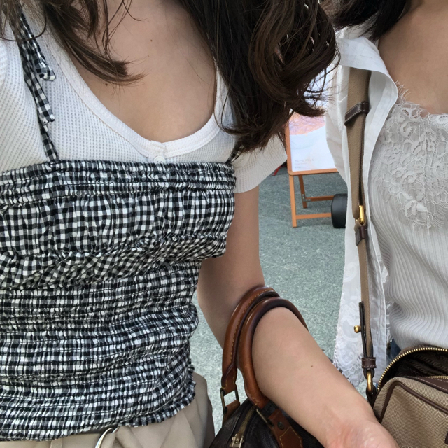 ZARA(ザラ)のギンガムチェックtops レディースのトップス(カットソー(半袖/袖なし))の商品写真