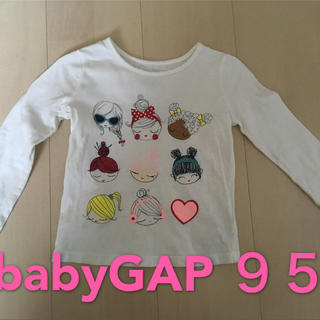 ベビーギャップ(babyGAP)のbaby GAP 白 ロンT サイズ95(Tシャツ/カットソー)
