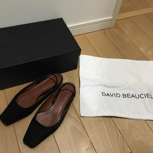 DAVIDBEAUCIEL  シルクフラットシューズ パンプス サンダル