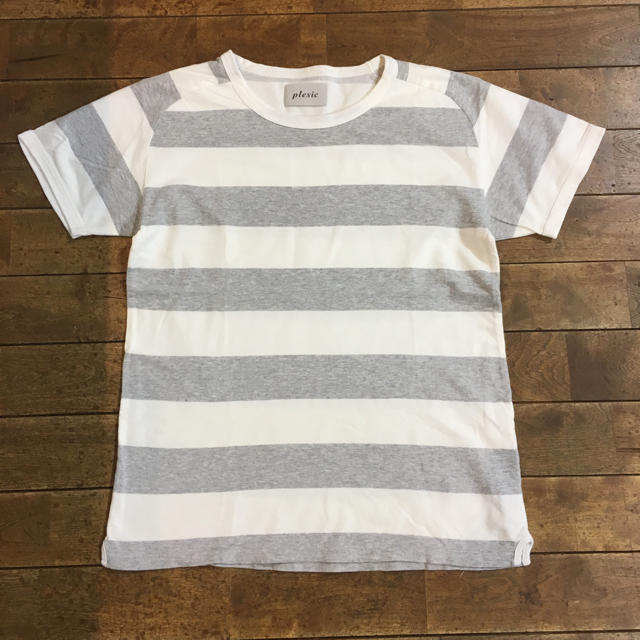 BEAMS(ビームス)のpleis アールラグランボーダーＴシャツ メンズ メンズのトップス(Tシャツ/カットソー(半袖/袖なし))の商品写真