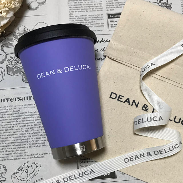 DEAN & DELUCA(ディーンアンドデルーカ)のラッピングset付き DEAN&DELUCA タンブラー パープル マグボトル インテリア/住まい/日用品のキッチン/食器(タンブラー)の商品写真