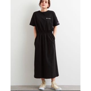 ユナイテッドアローズグリーンレーベルリラクシング(UNITED ARROWS green label relaxing)の【ひかる様専用】グリーンレーベルリラクシング Champion×GLR ギャザー(ロングワンピース/マキシワンピース)