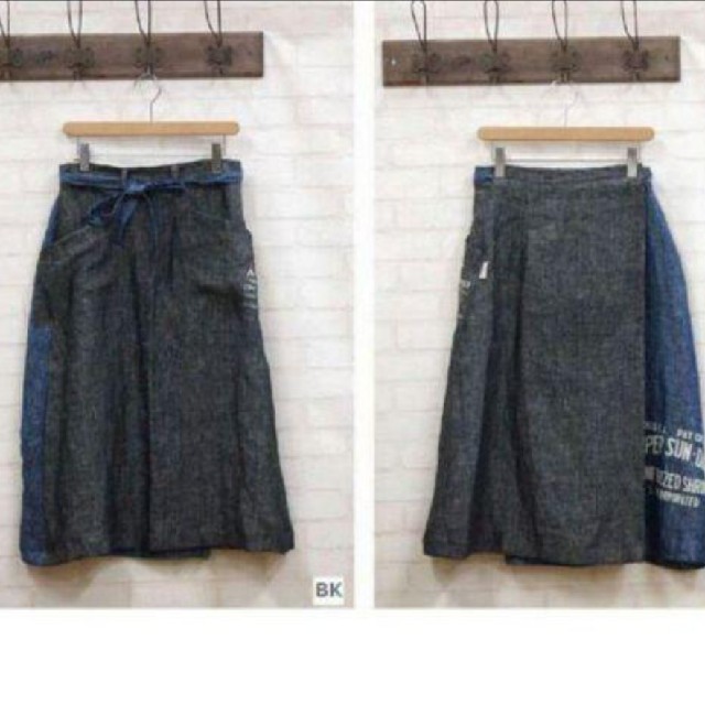 Lime ink  リネン 巻きスカート  新品未使用 レディースのスカート(ひざ丈スカート)の商品写真