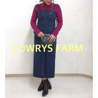 ローリーズファーム(LOWRYS FARM)の新品未使用 ローリーズファーム CONEビスチェワンピース デニム LOWRYS(ひざ丈ワンピース)