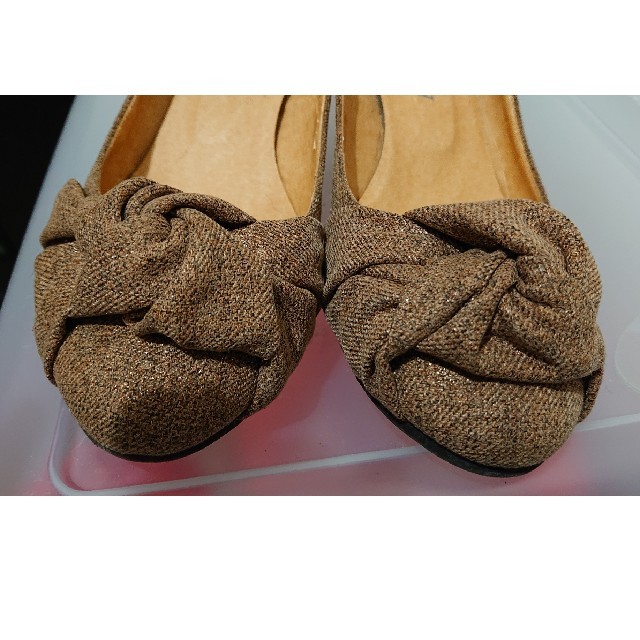 pianissimo🌸ブラウン&ゴールド👠パンプス レディースの靴/シューズ(ハイヒール/パンプス)の商品写真