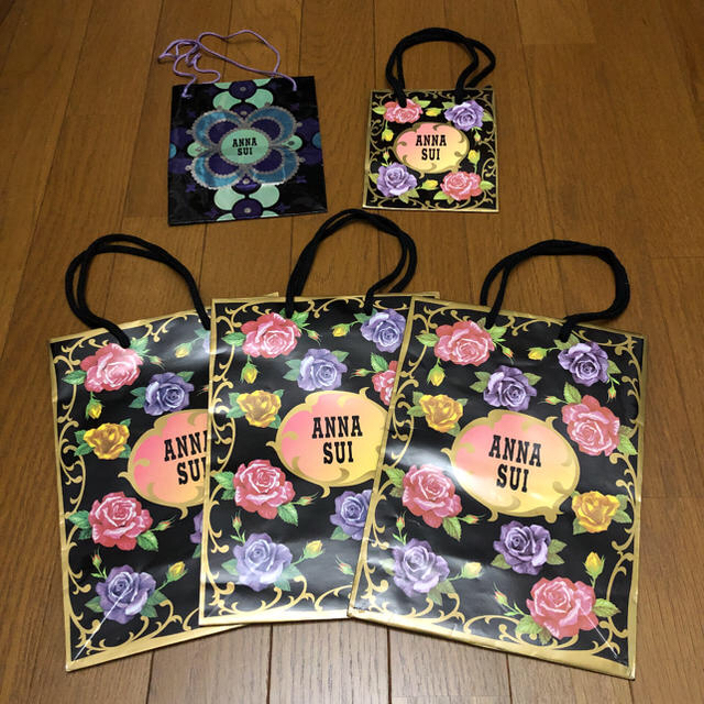 ANNA SUI(アナスイ)のANNA SUI  ショッパー アナスイ     ショップ袋    5枚セット レディースのバッグ(ショップ袋)の商品写真