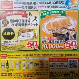 懸賞応募　万代ワクワクキャンペーン　１口分(その他)