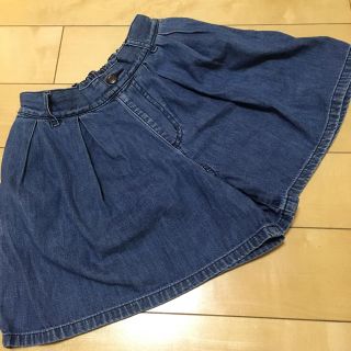 ジーユー(GU)のGU 130  デニム キュロット パンツ(パンツ/スパッツ)