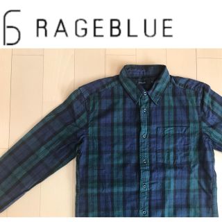 レイジブルー(RAGEBLUE)のRAGEBLUE 長袖シャツ 美品 緑 グリーン 古着(シャツ)