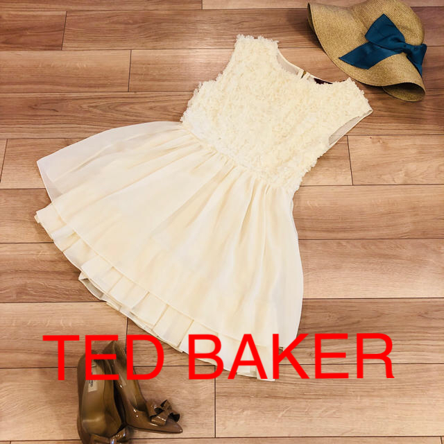 Ted Baker☆人気フリル シフォン ワンピース 0