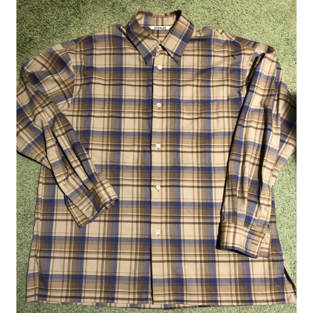 COMOLI(コモリ)の18aw ウールチェック シャツ 3 AURALEE オーラリー ベージュ メンズのトップス(シャツ)の商品写真