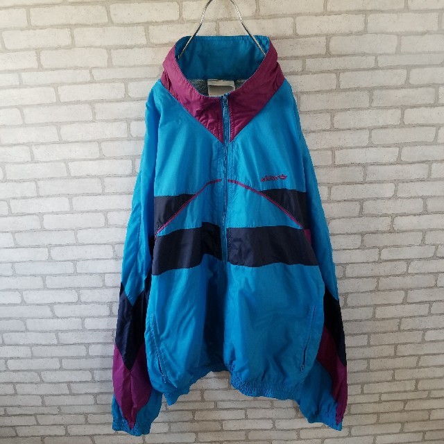 adidas(アディダス)の薄手☆【90s】アディダス マルチカラー ナイロンジャケット Lサイズ  メンズのジャケット/アウター(ナイロンジャケット)の商品写真