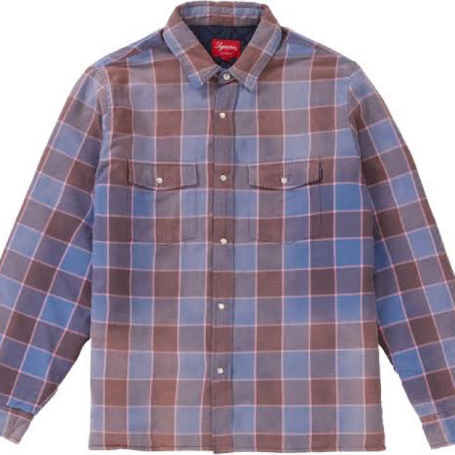 supreme Quilted Faded Plaid Shirt