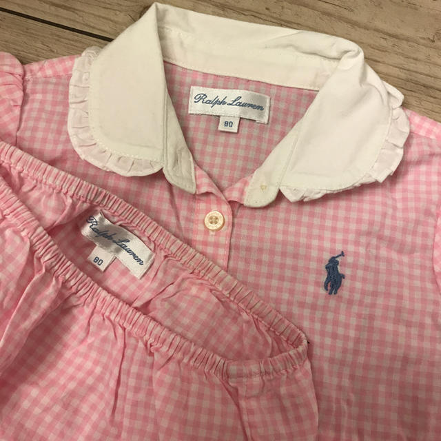 Ralph Lauren(ラルフローレン)の限定値下げ！美品♡ラルフローレン ギンガムチェック ワンピース 80 キッズ/ベビー/マタニティのベビー服(~85cm)(ワンピース)の商品写真