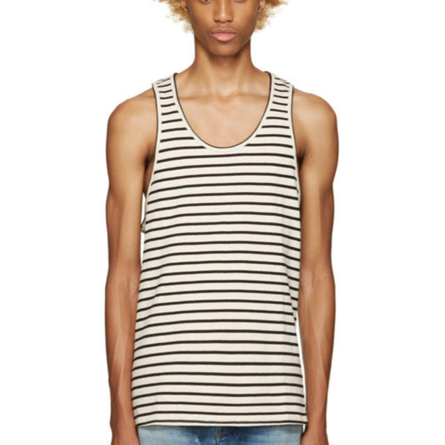 【L】SSENSE限定 Fear Of God striped Tank topL購入先ssense