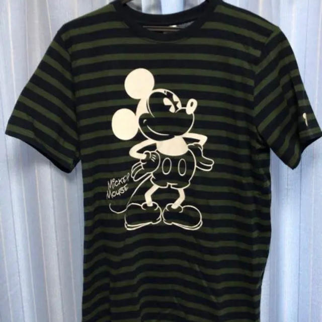 Disney(ディズニー)のディズニー公式 ミッキーマウスボーダーTシャツ（Lサイズ）新品未使用タグ付き メンズのトップス(Tシャツ/カットソー(半袖/袖なし))の商品写真