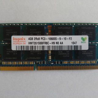 ★ノートPC用メモリ4GB　2Rx8 PC3-10600S-9-10-F2★(PCパーツ)