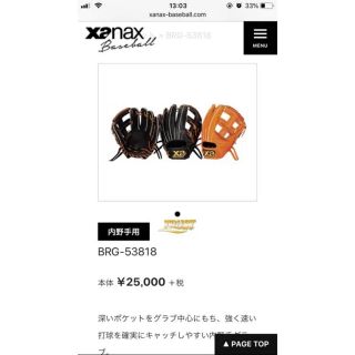 ザナックス(Xanax)のザナックス 軟式内野手用(グローブ)