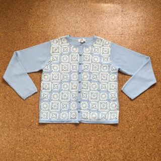 クレージュ(Courreges)のcourreges カーディガン 水色(カーディガン)