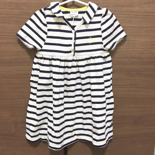 SAINT JAMES(セントジェームス)の【新品】セントジェームズ ボーダーワンピース 4ans キッズ/ベビー/マタニティのキッズ服女の子用(90cm~)(ワンピース)の商品写真