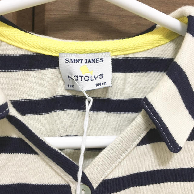 SAINT JAMES(セントジェームス)の【新品】セントジェームズ ボーダーワンピース 4ans キッズ/ベビー/マタニティのキッズ服女の子用(90cm~)(ワンピース)の商品写真