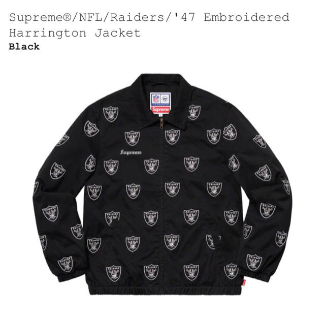 Supreme NFL Raiders 47 Harrington Jaketジャケット/アウター